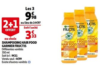 Promotions Shampooing hair food garnier fructis - Garnier - Valide de 06/04/2021 à 13/04/2021 chez Auchan Ronq