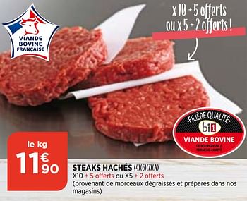 Promotions Steaks hachés - BI1 - Valide de 07/04/2021 à 12/04/2021 chez Bi1