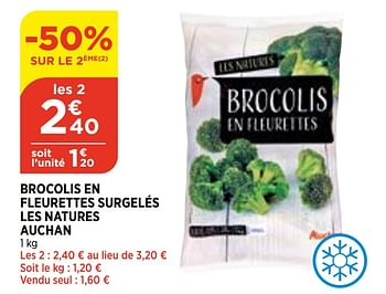 Promotions Brocolis en fleurettes surgelés les natures auchan - Auchan - Valide de 07/04/2021 à 12/04/2021 chez Bi1