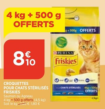 Promoties Croquettes pour chats stérilisés friskies - Purina - Geldig van 07/04/2021 tot 12/04/2021 bij Bi1