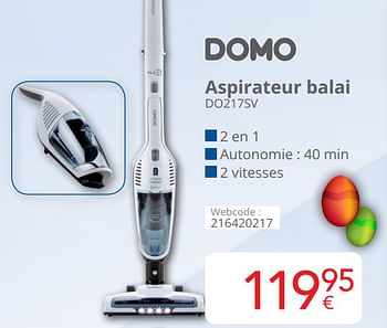 Promotions Domo aspirateur balai do217sv - Domo elektro - Valide de 01/04/2021 à 30/04/2021 chez Eldi