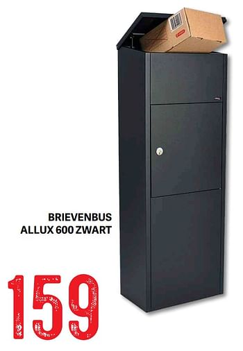 Promoties Brievenbus allux 600 zwart - Huismerk - Bouwcenter Frans Vlaeminck - Geldig van 04/04/2021 tot 22/04/2021 bij Bouwcenter Frans Vlaeminck