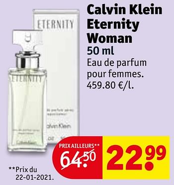 Promotions Calvin klein eternity woman edp - Calvin Klein - Valide de 06/04/2021 à 18/04/2021 chez Kruidvat