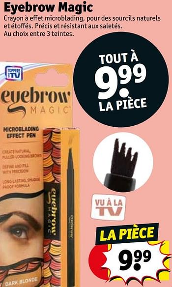 Promotions Eyebrow magic - Eyebrow Magic - Valide de 06/04/2021 à 18/04/2021 chez Kruidvat
