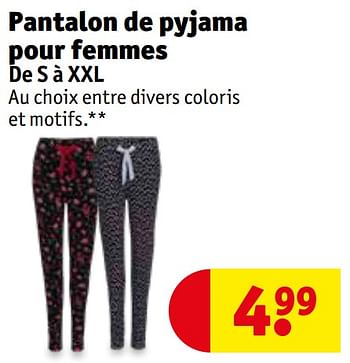 Promotions Pantalon de pyjama pour femmes - Produit maison - Kruidvat - Valide de 06/04/2021 à 18/04/2021 chez Kruidvat