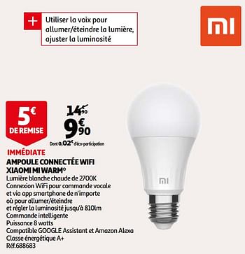Promotions Ampoule connectée wifi xiaomi mi warm - Xiaomi - Valide de 06/04/2021 à 13/04/2021 chez Auchan Ronq