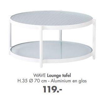 Promoties Wave lounge tafel - Huismerk - Casa - Geldig van 03/04/2021 tot 31/08/2021 bij Casa
