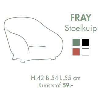 Promoties Fray stoelkuip kunststof - Huismerk - Casa - Geldig van 03/04/2021 tot 31/08/2021 bij Casa