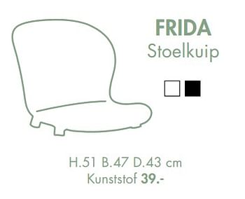 Promoties Frida stoelkuip kunststof - Huismerk - Casa - Geldig van 03/04/2021 tot 31/08/2021 bij Casa