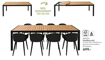 Promoties Matilda uittrekbare tafel - Huismerk - Casa - Geldig van 03/04/2021 tot 31/08/2021 bij Casa