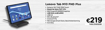 Promoties Lenovo tab mio fhd plus - Lenovo - Geldig van 02/04/2021 tot 30/04/2021 bij Compudeals