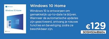 Promotions Microsoft windows 10 home - Microsoft - Valide de 02/04/2021 à 30/04/2021 chez Compudeals