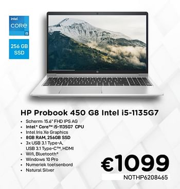 Promoties Hp probook 450 g8 intel i5-1135g7 - HP - Geldig van 02/04/2021 tot 30/04/2021 bij Compudeals