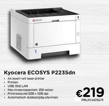 Promoties Kyocera ecosys p2235dn - Kyocera - Geldig van 02/04/2021 tot 30/04/2021 bij Compudeals