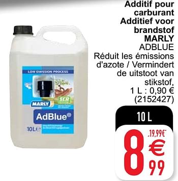 Promotions Additif pour carburant additief voor brandstof marly adblue - Marly - Valide de 06/04/2021 à 19/04/2021 chez Cora