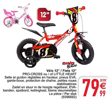 Promotions Vélo 12`` - fiets 12`` pro-cross ou - of little heart - Dino Bikes - Valide de 06/04/2021 à 19/04/2021 chez Cora