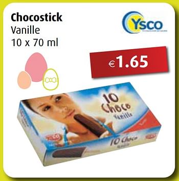 Promoties Chocostick vanille - Ysco - Geldig van 29/03/2021 tot 30/04/2021 bij Aronde