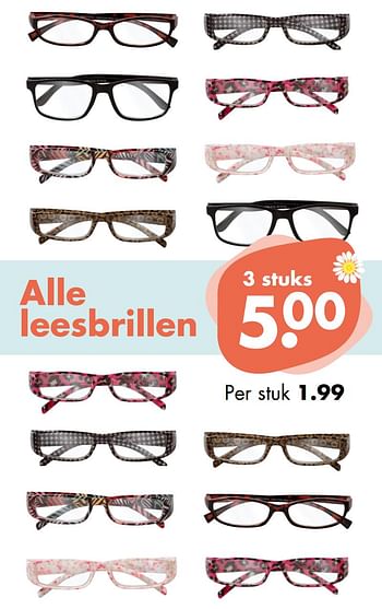 Promoties Alle leesbrillen - Huismerk - Wibra - Geldig van 06/04/2021 tot 17/04/2021 bij Wibra
