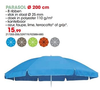 Promoties Parasol - Garden Plus  - Geldig van 31/03/2021 tot 31/05/2021 bij Hubo