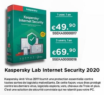 Promotions Kaspersky lab internet security 2020 - Kaspersky - Valide de 02/04/2021 à 30/04/2021 chez Compudeals