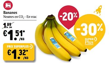 Promotions Bananes - Produit Maison - Delhaize - Valide de 08/04/2021 à 14/04/2021 chez Delhaize