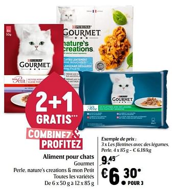 Promoties Aliment pour chats gourmet - Purina - Geldig van 08/04/2021 tot 14/04/2021 bij Delhaize