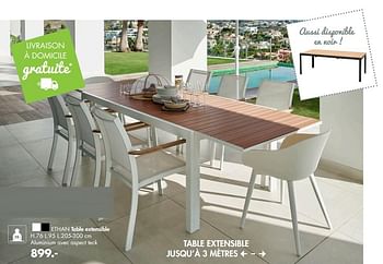 Promotions Ethan table extensible - Produit maison - Casa - Valide de 03/04/2021 à 31/08/2021 chez Casa
