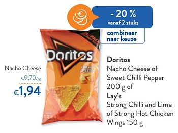 Promoties Doritos nacho cheese - Doritos - Geldig van 07/04/2021 tot 20/04/2021 bij OKay