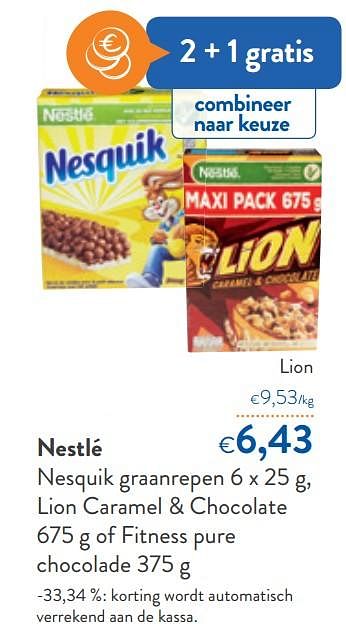 Promoties Nestlé lion - Nestlé - Geldig van 07/04/2021 tot 20/04/2021 bij OKay