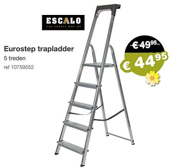 Promotions Eurostep trapladder 5 treden - Escalo - Valide de 15/03/2021 à 18/04/2021 chez Europoint