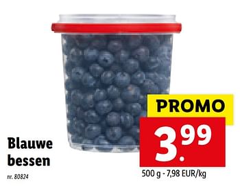 Promotions Blauwe bessen - Produit maison - Lidl - Valide de 12/04/2021 à 17/04/2021 chez Lidl