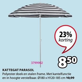 Promoties Kattegat parasol - Huismerk - Jysk - Geldig van 06/04/2021 tot 18/04/2021 bij Jysk