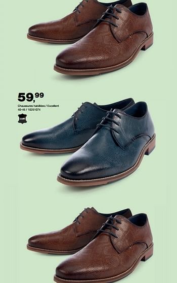 Promotions Chaussures habillées - excellent - Excellent Quality Wear - Valide de 09/04/2021 à 09/05/2021 chez Bristol