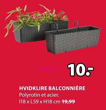 Promotions Hvidklire balconnière - Produit Maison - Jysk - Valide de 06/04/2021 à 18/04/2021 chez Jysk