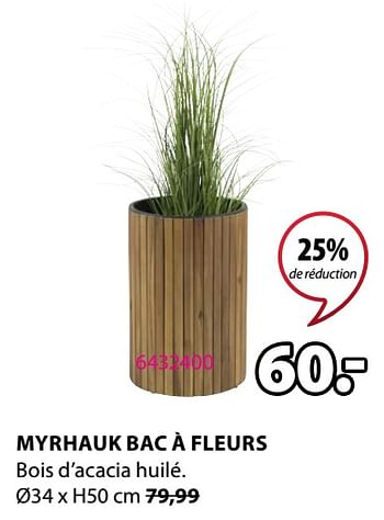Promoties Myrhauk bac à fleurs - Huismerk - Jysk - Geldig van 06/04/2021 tot 18/04/2021 bij Jysk