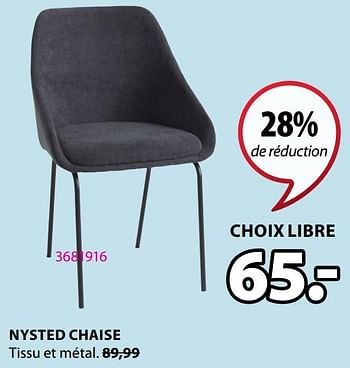 Promotions Nysted chaise - Produit Maison - Jysk - Valide de 06/04/2021 à 18/04/2021 chez Jysk