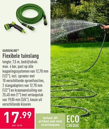 Promoties Flexibele tuinslang - Garden line - Geldig van 17/04/2021 tot 23/04/2021 bij Aldi
