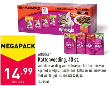 Promoties Kattenvoeding - Whiskas - Geldig van 16/04/2021 tot 23/04/2021 bij Aldi