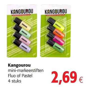 Promoties Kangourou mini-markeerstiften fluo of pastel - Kangourou - Geldig van 07/04/2021 tot 20/04/2021 bij Colruyt