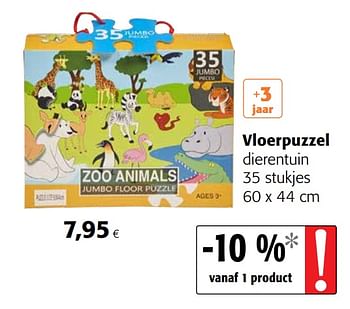 Promoties Vloerpuzzel dierentuin - Huismerk - Colruyt - Geldig van 07/04/2021 tot 20/04/2021 bij Colruyt