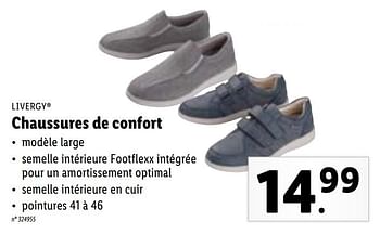 Promotions Chaussures de confort - Livergy - Valide de 12/04/2021 à 17/04/2021 chez Lidl