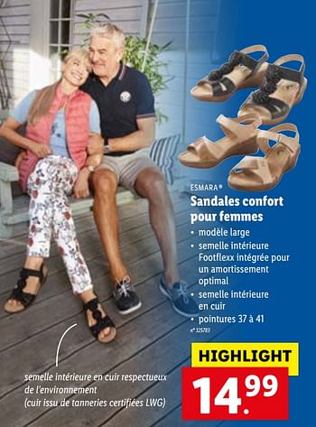 Promotions Sandales confort pour femmes - Esmara - Valide de 12/04/2021 à 17/04/2021 chez Lidl