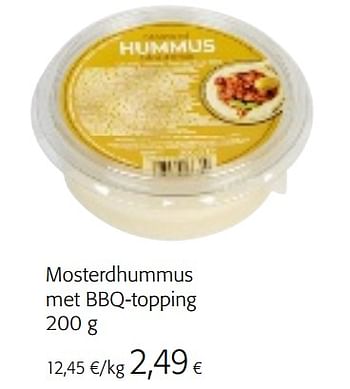 Promoties Mosterdhummus met bbq-topping - Huismerk - Colruyt - Geldig van 07/04/2021 tot 20/04/2021 bij Colruyt