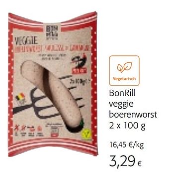 Promoties Bonrill veggie boerenworst - Bonrill - Geldig van 07/04/2021 tot 20/04/2021 bij Colruyt