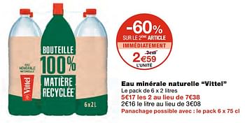 Promotions Eau minérale naturelle vittel - Vittel - Valide de 07/04/2021 à 18/04/2021 chez MonoPrix