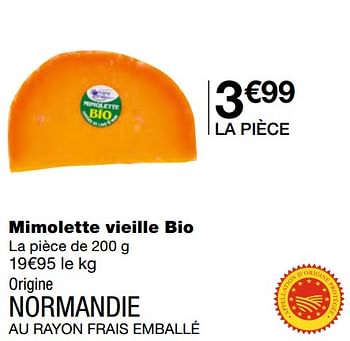 Promotions Mimolette vieille bio - Produit Maison - MonoPrix - Valide de 07/04/2021 à 18/04/2021 chez MonoPrix