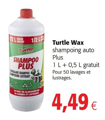 Promoties Turtle wax shampoing auto plus - Turtle wax - Geldig van 07/04/2021 tot 20/04/2021 bij Colruyt