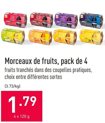 Promotions Morceaux de fruits - Produit maison - Aldi - Valide de 16/04/2021 à 23/04/2021 chez Aldi