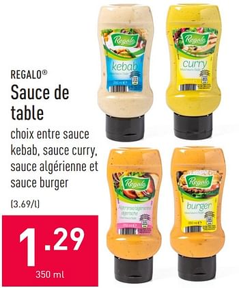 Promoties Sauce de table - Regalo - Geldig van 16/04/2021 tot 23/04/2021 bij Aldi