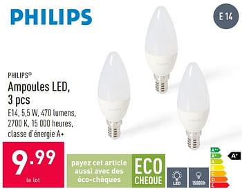 Promotions Ampoules led - Philips - Valide de 17/04/2021 à 23/04/2021 chez Aldi